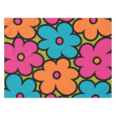 Colorful Retro Floral Pattern Tafelkleed (Voorkant (Horizontaal))