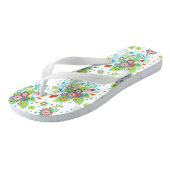 Colorful Retro Floral Pattern Teenslippers (Schuin)