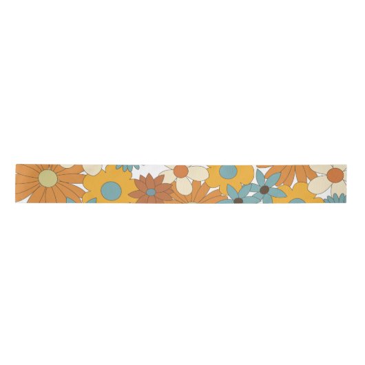 Colorful Retro Flower Pattern Lint (Voorkant)