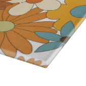 Colorful Retro Flower Pattern Snijplank (Hoek)