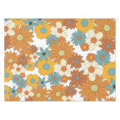Colorful Retro Flower Pattern Tafelkleed (Voorkant (Horizontaal))