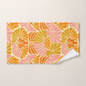 Colorful Retro Flowers Bad Handdoek (Handdoek)