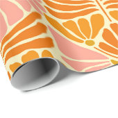 Colorful Retro Flowers Cadeaupapier (Rol Hoek)