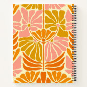 Colorful Retro Flowers Notitieboek (Achterkant)