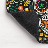 Colorful Retro Flowers Sugar Skull Muismat (Hoek)