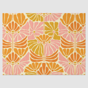 Colorful Retro Flowers Tissuepapier