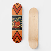 Colorful Retro Fox Personalized Skateboard (Voorkant)