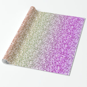 Colorful Retro Glitter Patroon Cadeaupapier