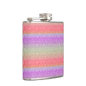 Colorful Retro Glitter Patroon Heupfles (Rechts)