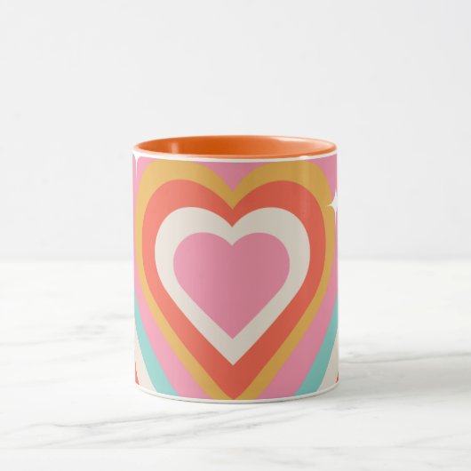 Colorful Retro Hearts with Sparkles | Valentine Mok (Midden)