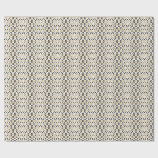 Colorful Retro Honeycomb Grid Patroon Cadeaupapier (Vlak)