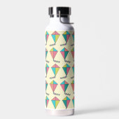 Colorful Retro Kite Patroon Waterfles (Links)