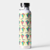 Colorful Retro Kite Patroon Waterfles (Rechts)