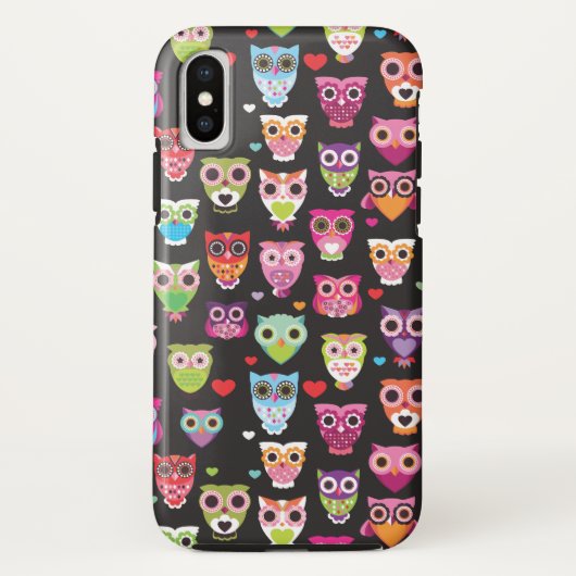 Colorful retro Owls Case-Mate iPhone Case (Achterkant)