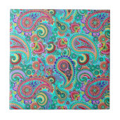 Colorful Retro Paisley 2a Tegeltje (Voorkant)