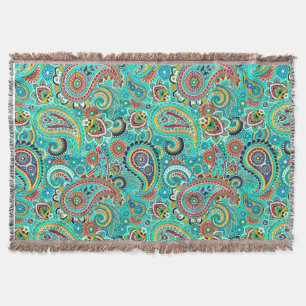 Colorful Retro Paisley Deken
