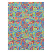 Colorful Retro Paisley Pattern Tafelkleed (Voorkant)
