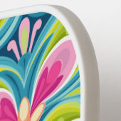 Colorful Retro Pattern Monogram Name Pickleball Paddle (Links Detail)