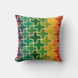 Colorful Retro Pattern Pillow Kussen