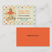 Colorful Retro Polka Dot Bakery Visitekaartje (Voorkant / Achterkant)