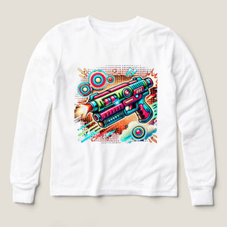 Colorful Retro Pop Art Ray Gun | Futuristic Sci-Fi