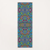 Colorful Retro Psychedelic Abstracte Swirls Yogamat (Voorkant)