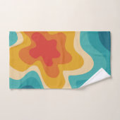 Colorful retro style swirl design bad handdoek (Handdoek)