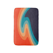 Colorful retro style swirl design badmat (Voorkant Verticaal)