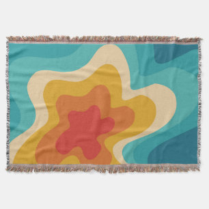 Colorful retro style swirl design deken