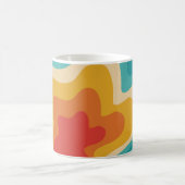 Colorful retro style swirl design koffiemok (Center)