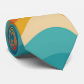 Colorful retro style swirl design stropdas (Opgerold)