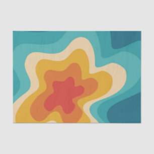 Colorful retro style swirl design tissuepapier