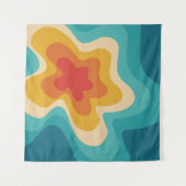 Colorful retro style swirl design wandkleed (Voorkant (horizontaal))