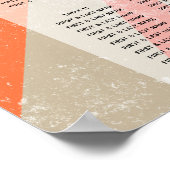 Colorful Retro Sunburst Wedding Seding Chart Poster (Hoek)