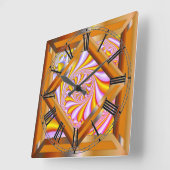 Colorful Retro Vierkante Klok (Hoek)