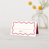 Colorful Retro Wavy Wedding Guest Table Number (Voorkant)