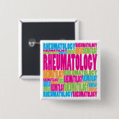 Colorful Rheumatology Vierkante Button 5,1 Cm (Voorkant /achterkant)