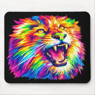 Colorful Roaring Lion Mouse Pad Muismat