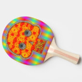 Colorful Robot Skull Tafeltennisbatje (Zijkant)