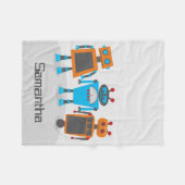 Colorful Robot Trio Fleece Deken (Voorkant (Horizontaal))