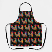 Colorful Rooster Apron Schort (Voorkant)