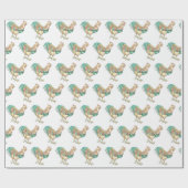 Colorful Rooster Cadeaupapier (Vlak)