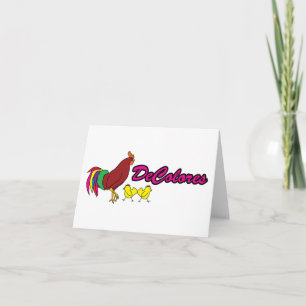 Colorful Rooster Kaart