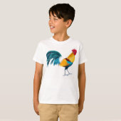 Colorful Rooster Kinder T-Shirt (Voorkant volledig)