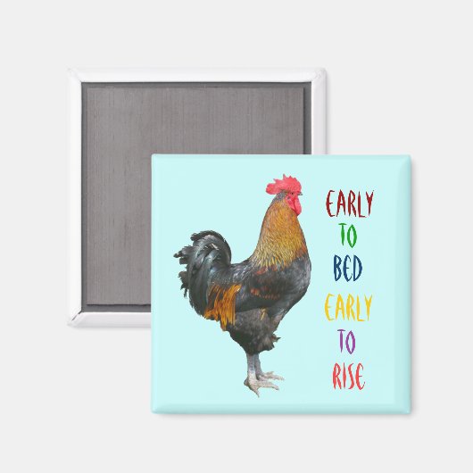 Colorful Rooster Magnet Magneet (Voorkant / Achterkant)