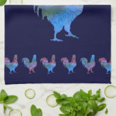 Colorful Roosters Theedoek (Gevouwen)