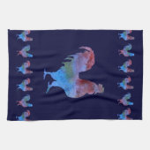 Colorful Roosters Theedoek (Horizontaal)