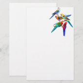 Colorful Rosella Parrots Stationery Briefpapier (Voorkant / Achterkant)