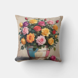 Colorful roses bouquet kussen