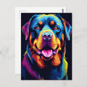 Colorful Rottweiler Briefkaart (Voorkant / Achterkant)